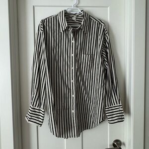H&M Oversized Striped Oxford